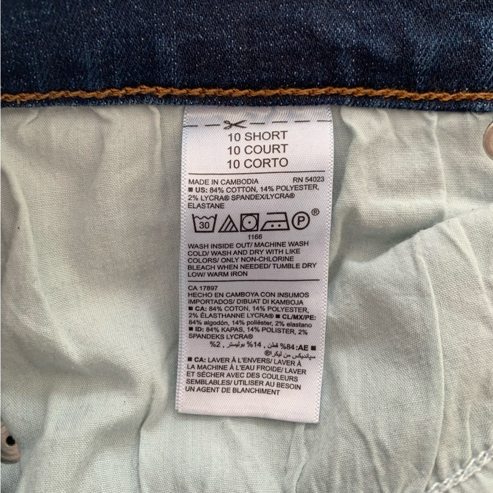 Old Navy Curvy Profile Mid Rise Skinny Jeans Dark Wash Blue Size 10 Short - Picture 7 of 10